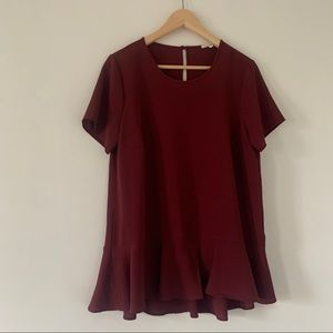 Burgundy Pleione Blouse